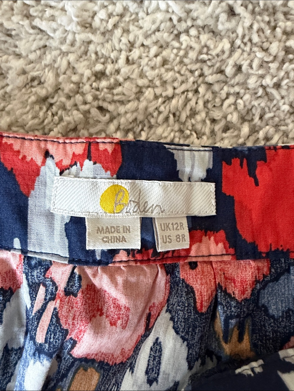 Boden Red Floral Tiered Midi Skirt - Picture 3 of 10